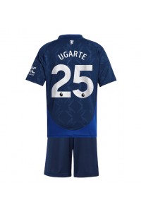 Manchester United Manuel Ugarte #25 Babytruitje Uit tenue Kind 2024-25 Korte Mouw (+ Korte broeken)